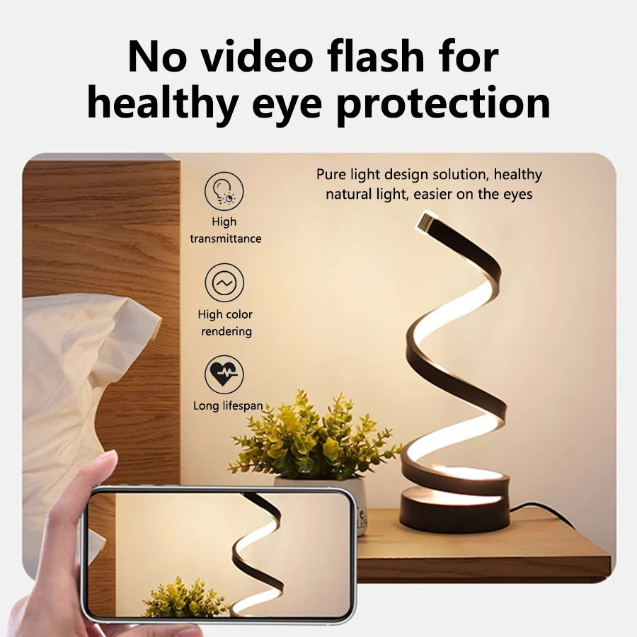 “USB Bedside Lamp – Soft Light for Living Room or Office