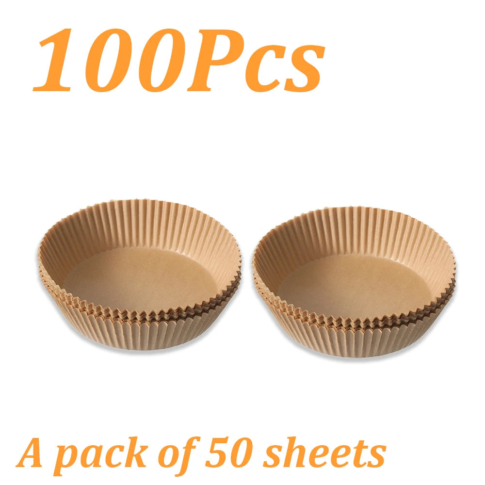 Disposable non-stick air fryer baking paper.