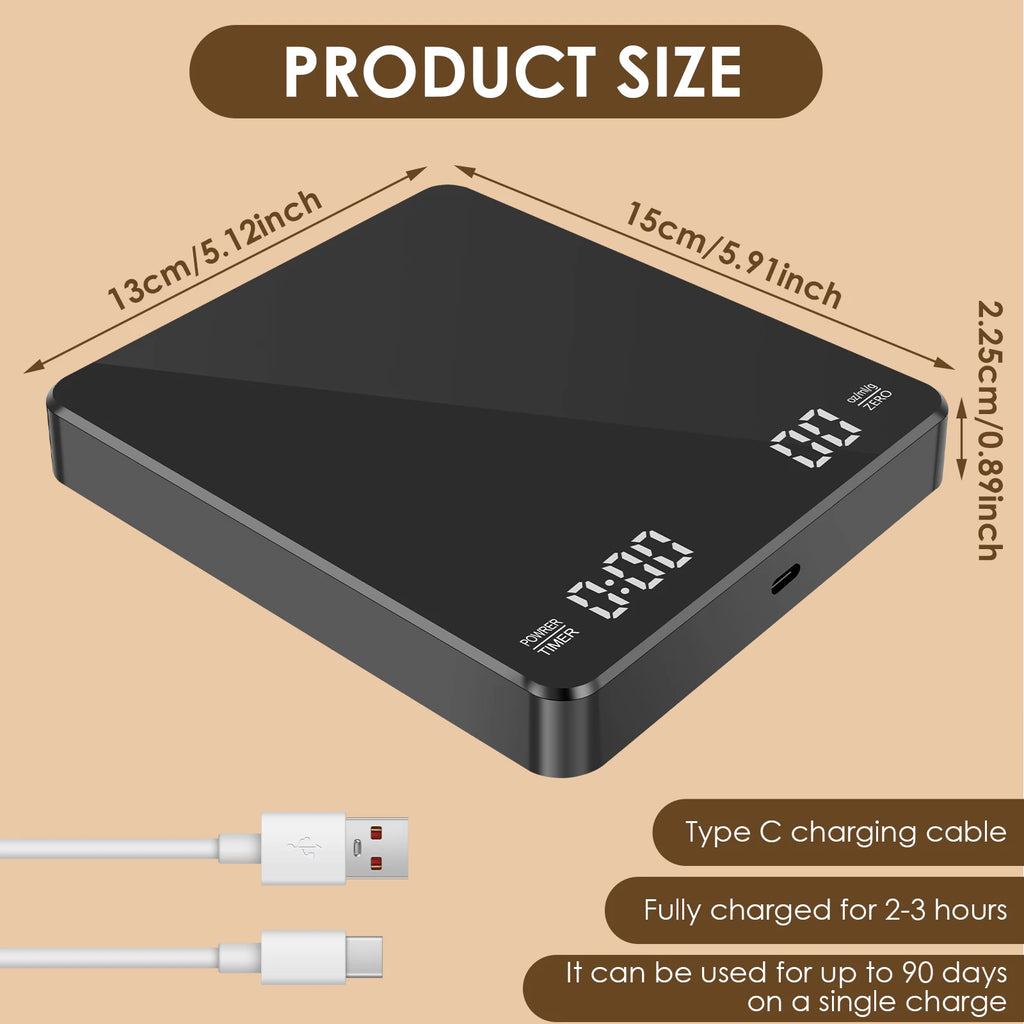 Digital Kitchen Scale — 10kg LCD Food Weighing Scale for Baking & Cooking.