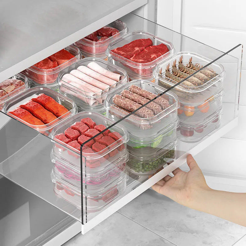 5-piece fridge storage boxes – food-grade. 🧊