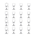 High-footed mini glass goblets – 10–15 ml. 🥃