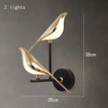 Nordic Golden Bird LED Wall Light