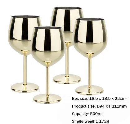 Rainbow stainless steel wine glass. 🥂