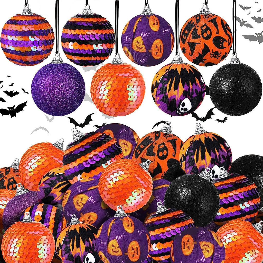 16pcs pumpkin Halloween tree ornaments.