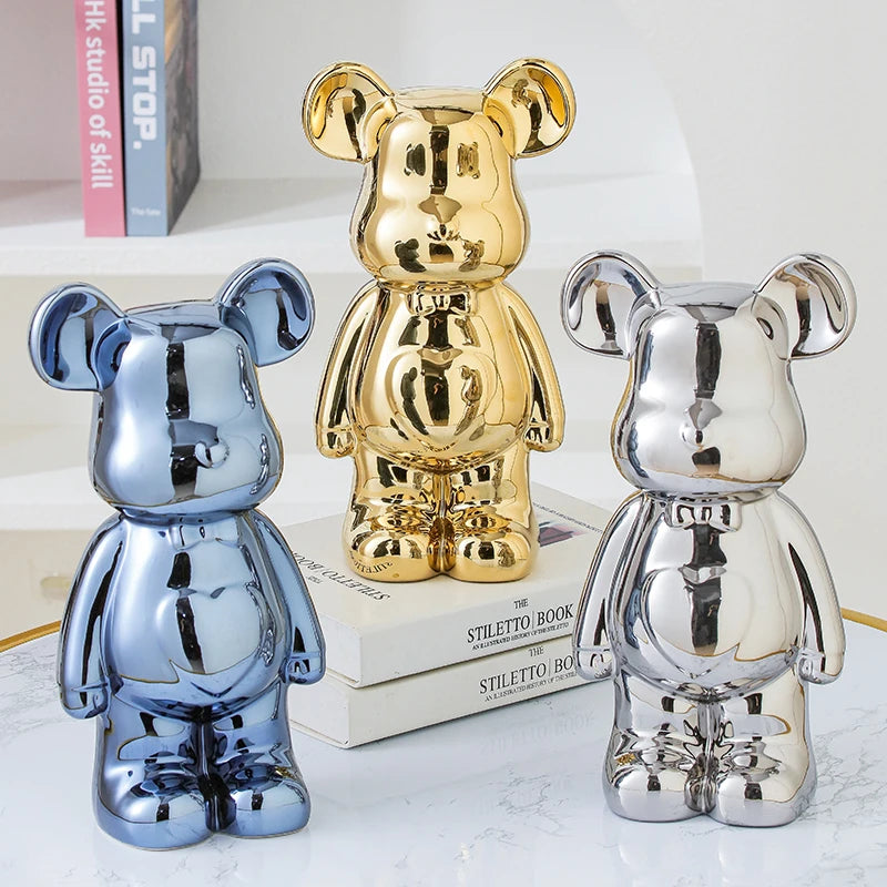 Aesthetic Ceramic Teddy Bear Statue