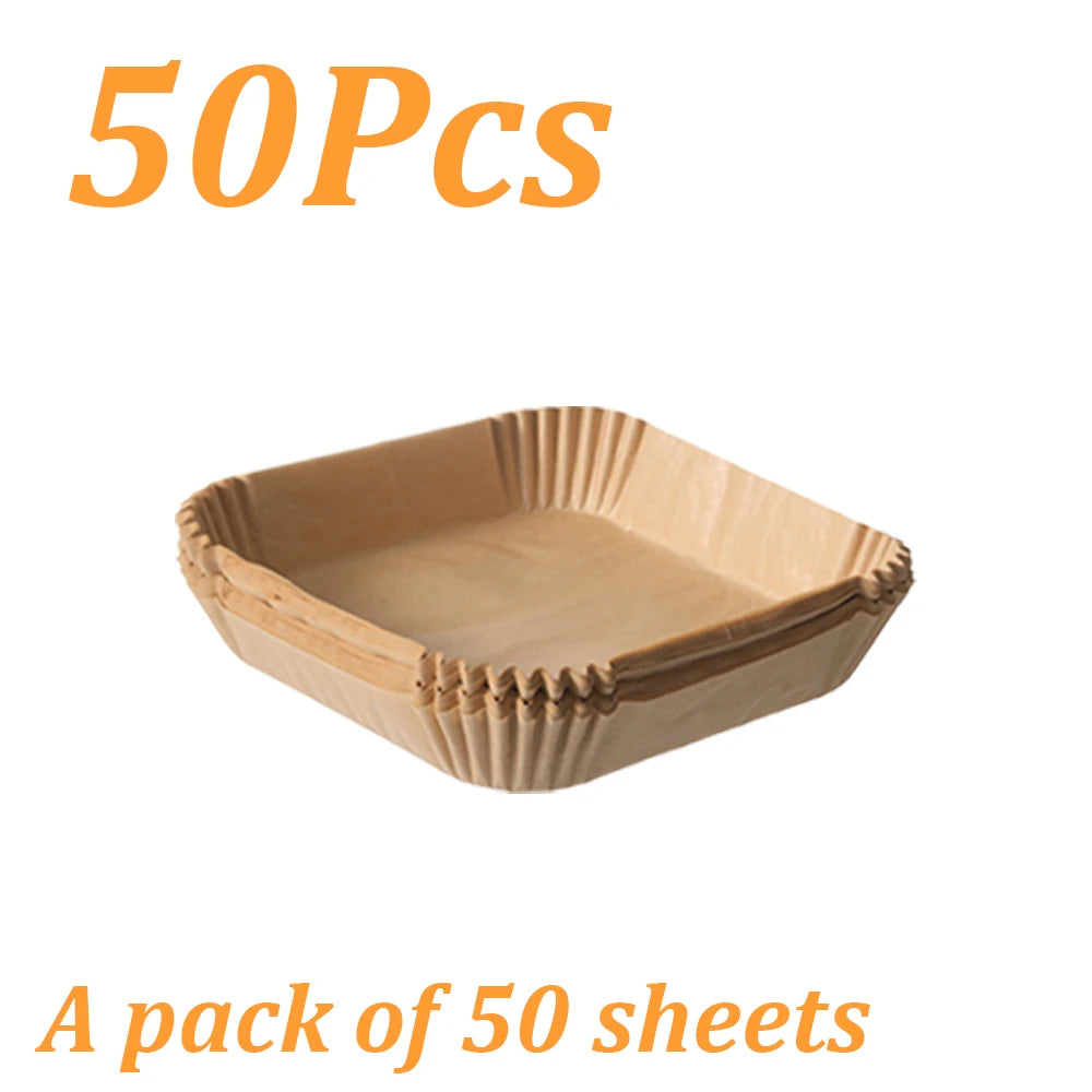 Disposable non-stick air fryer baking paper.