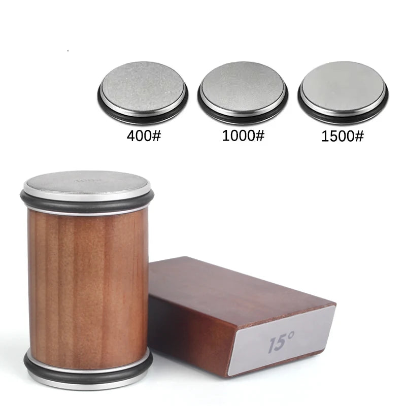Knife sharpening kit with angles.