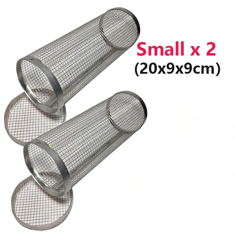 Round BBQ Grill Basket – Portable & Rolling