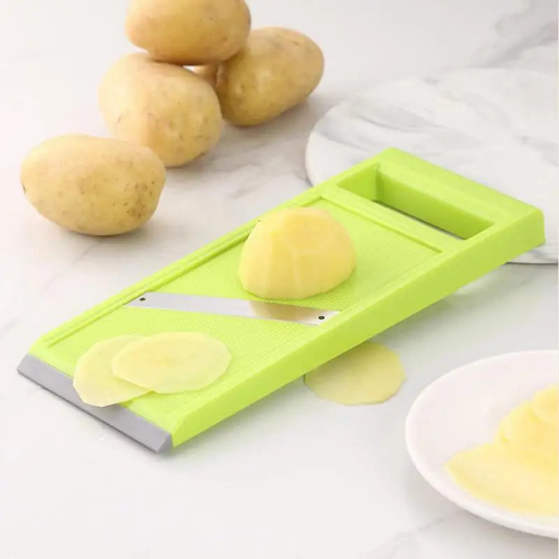 Multifunctional vegetable cutter and slicer.