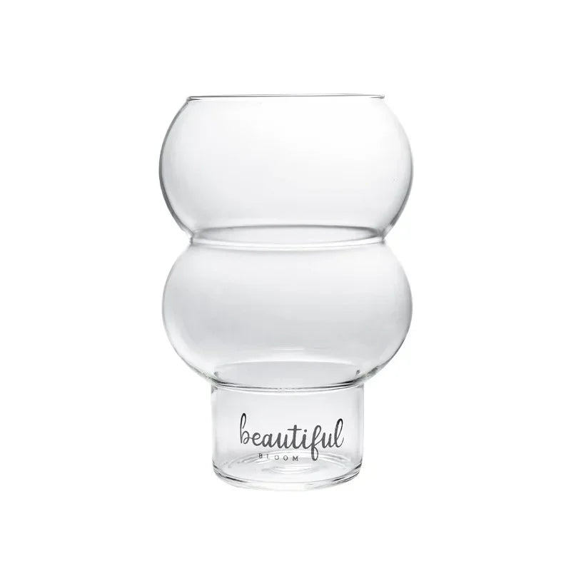 Transparent Glass Cup – Heat-Resistant, For Coffee, Yogurt, Whiskey, or Wine