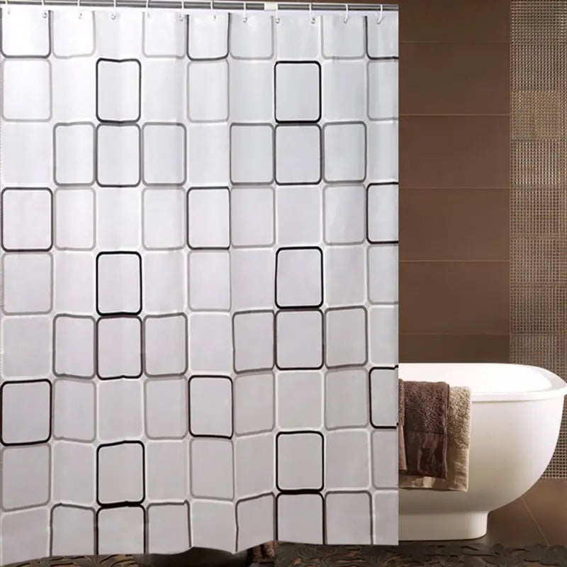 Waterproof shower curtain.