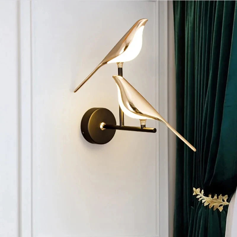 Nordic Golden Bird LED Wall Light