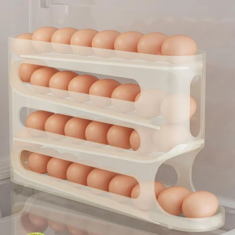 Slide egg storage box – ladder-style, large capacity. 🥚