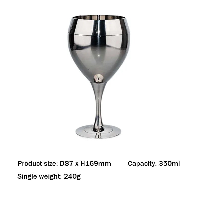 Rainbow stainless steel wine glass. 🥂