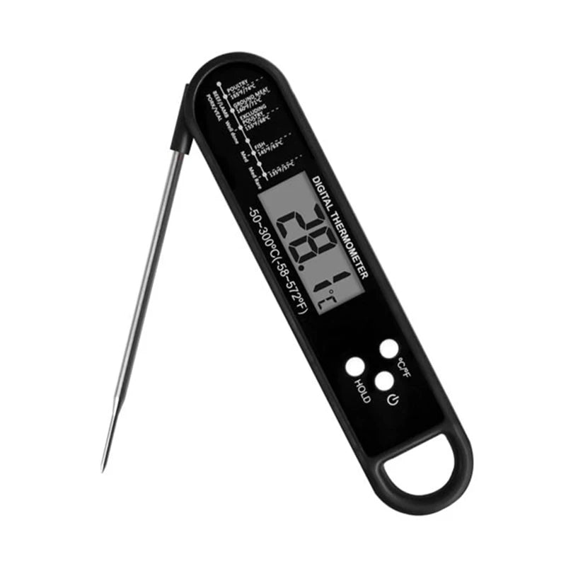 Digital Meat Thermometer — Instant Read Cooking Probe for BBQ, Grill, Oil, or Candy.
