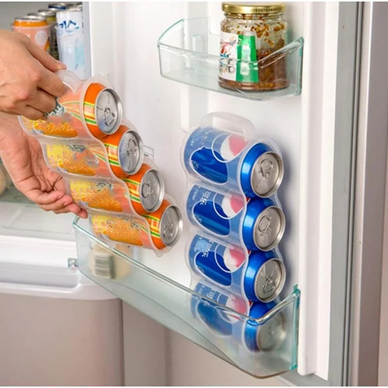 Fridge drink can holder – storage rack for cans and bottles. 🧊