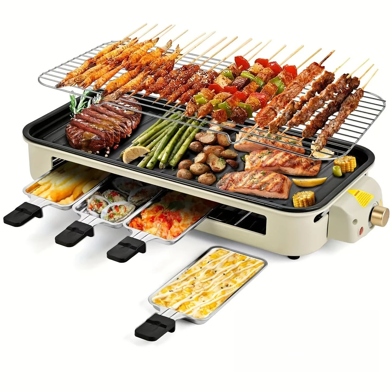 1500 W Smokeless Electric Grill – Indoor, Portable, Non-Stick, Adjustable Temperature