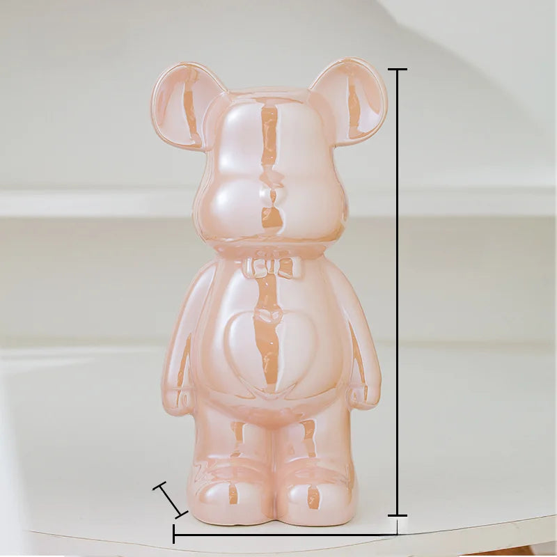 Aesthetic Ceramic Teddy Bear Statue