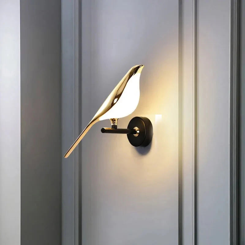 Nordic Golden Bird LED Wall Light