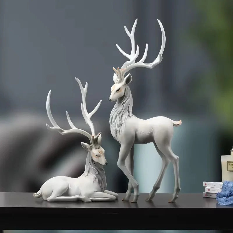 35cm Nordic Deer Resin Statue