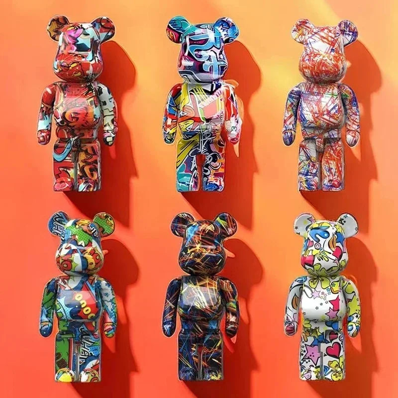 27cm Graffiti Bear Figurine Home Decor
