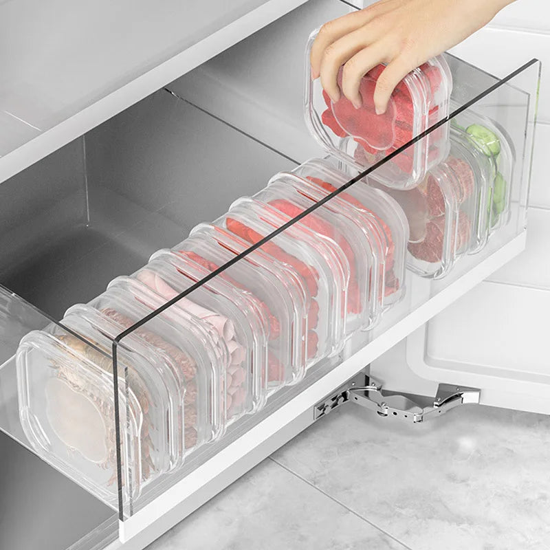 5-piece fridge storage boxes – food-grade. 🧊