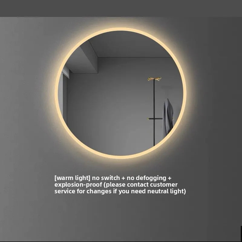 19.5-Inch LED Bathroom Mirror — Smart Round Vanity Mirror with Light & Anti-Fog Function.