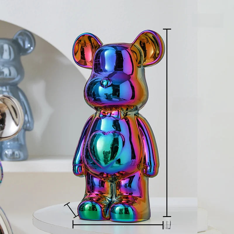 Aesthetic Ceramic Teddy Bear Statue
