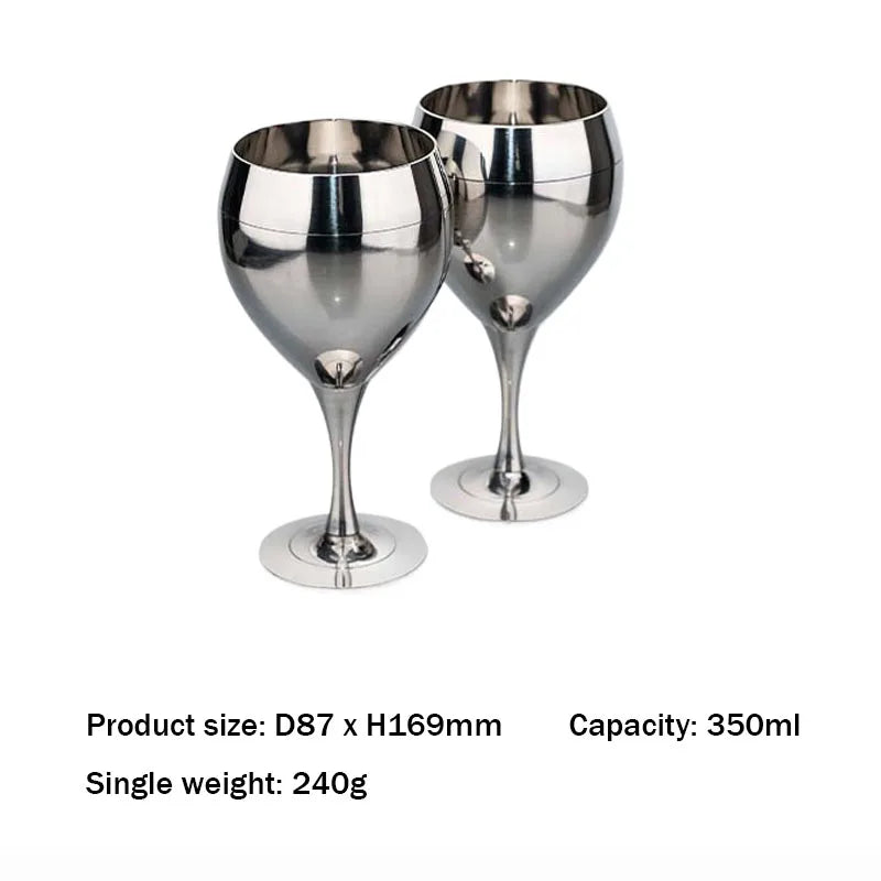 Rainbow stainless steel wine glass. 🥂