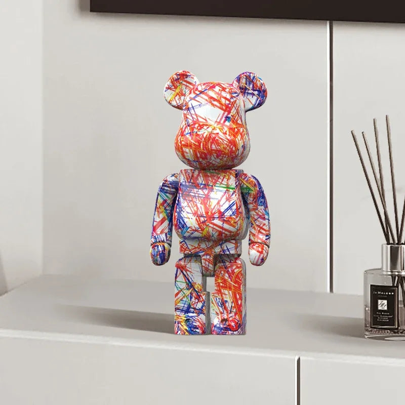 27cm Graffiti Bear Figurine Home Decor