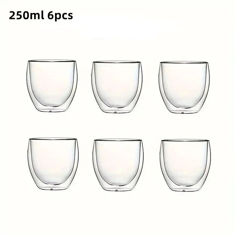 Double-wall glass cups – for coffee or tea. ☕