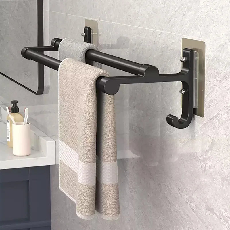 Double-layer self-adhesive towel rack.