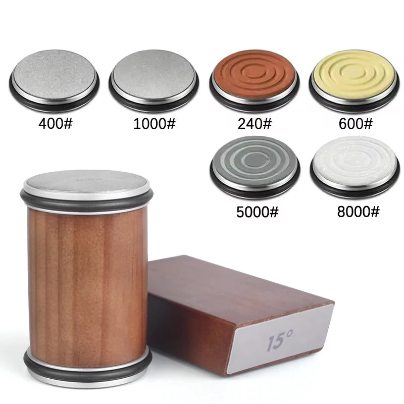 Knife sharpening kit with angles.