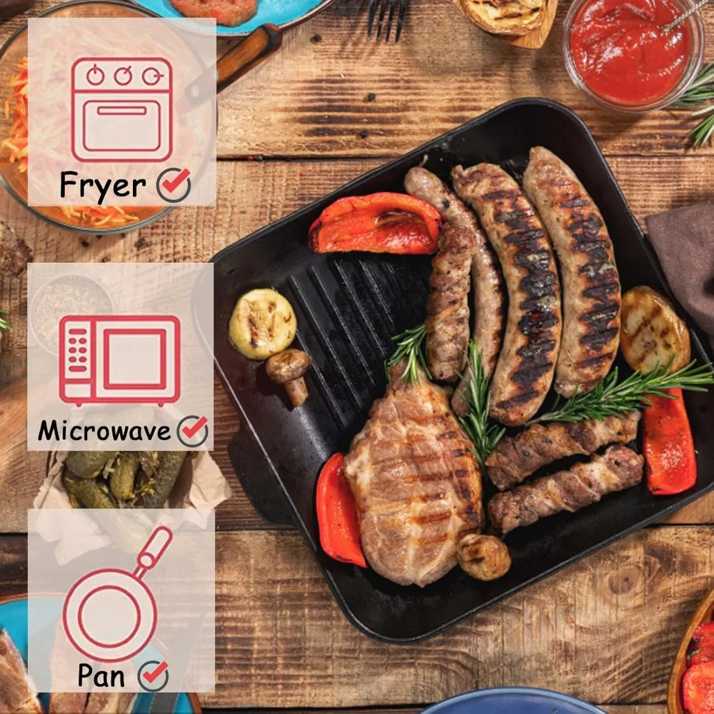 Disposable non-stick air fryer baking paper.