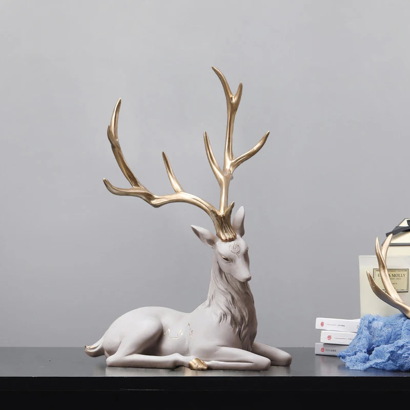 35cm Nordic Deer Resin Statue