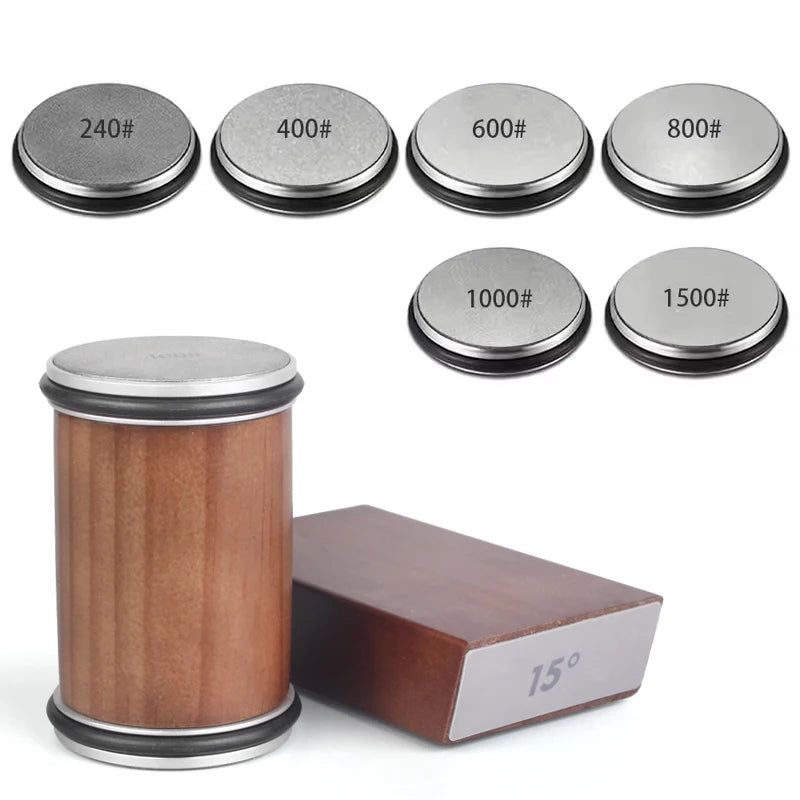 Knife sharpening kit with angles.