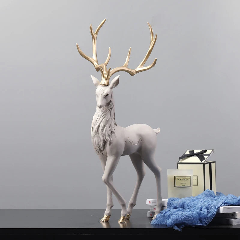 35cm Nordic Deer Resin Statue