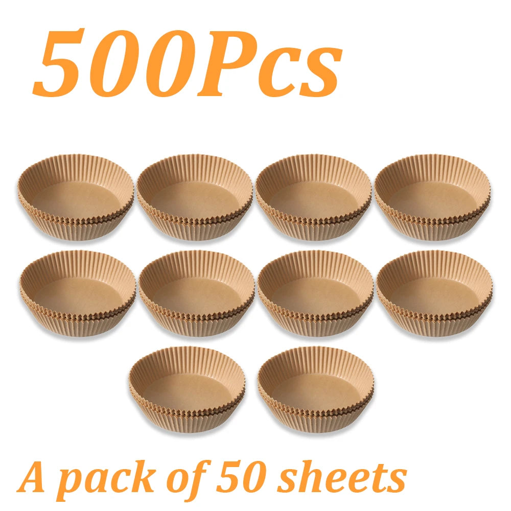 Disposable non-stick air fryer baking paper.