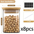 9oz Glass Spice Jars with Bamboo Lids