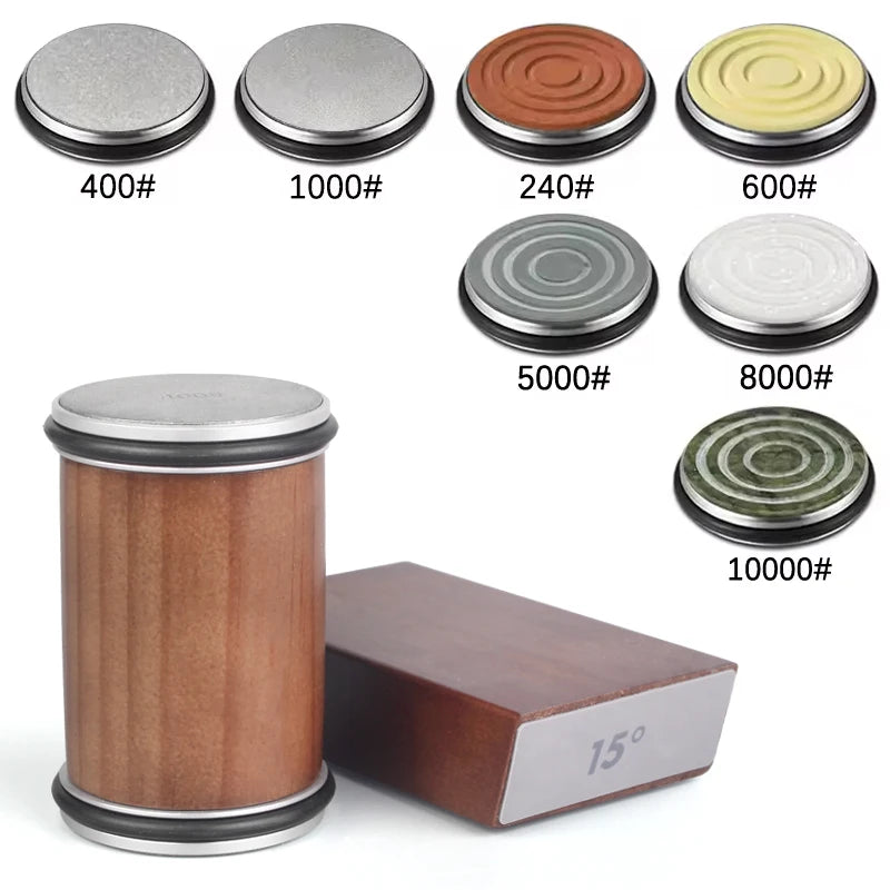 Knife sharpening kit with angles.