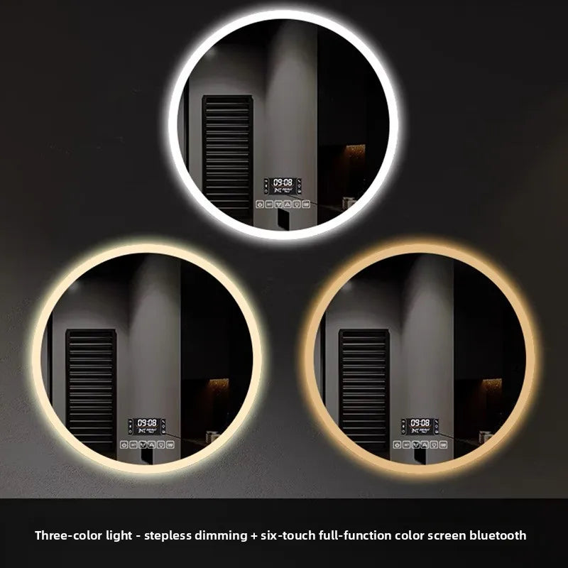 19.5-Inch LED Bathroom Mirror — Smart Round Vanity Mirror with Light & Anti-Fog Function.