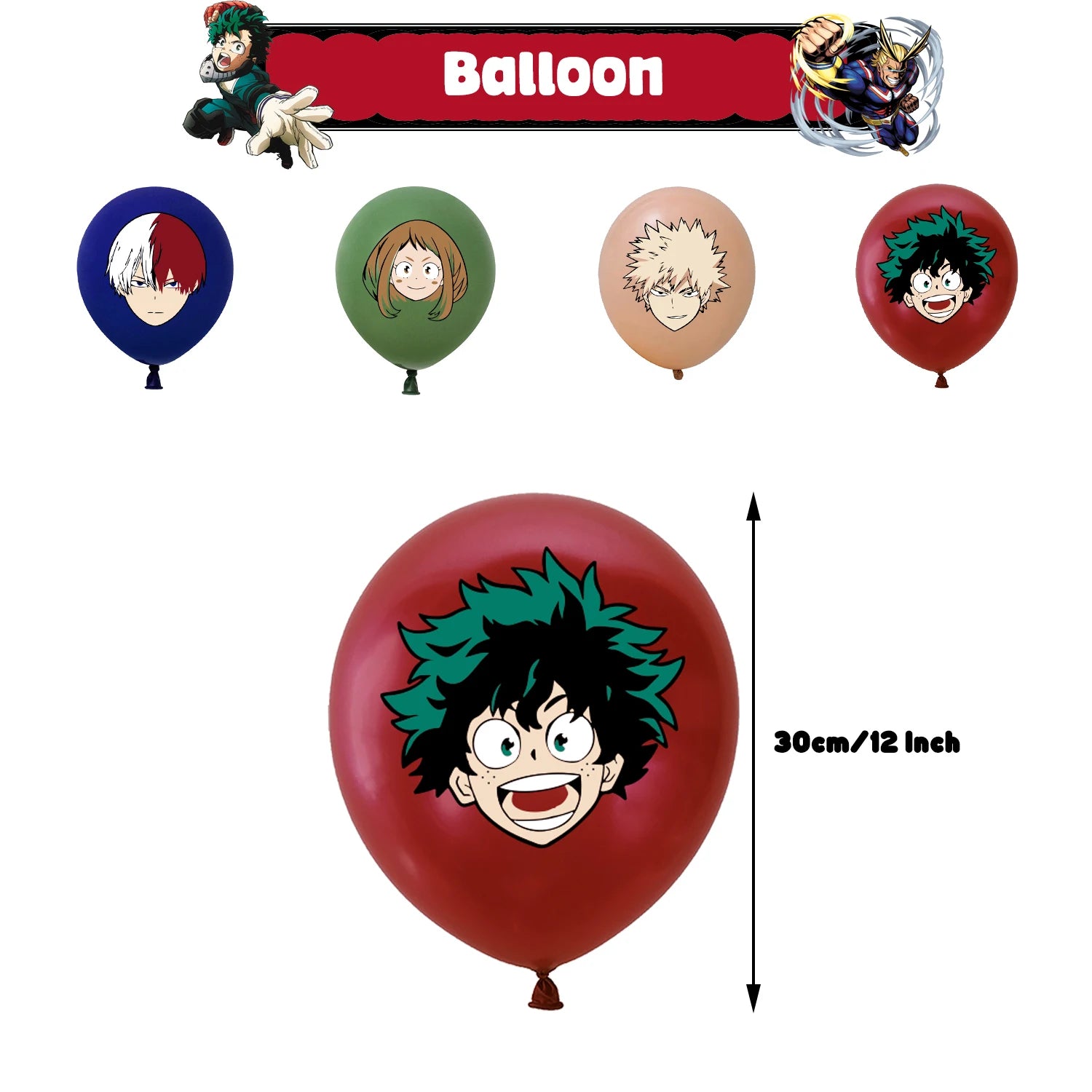 My Hero Academia Birthday Party Kit – Cake Topper & Tableware