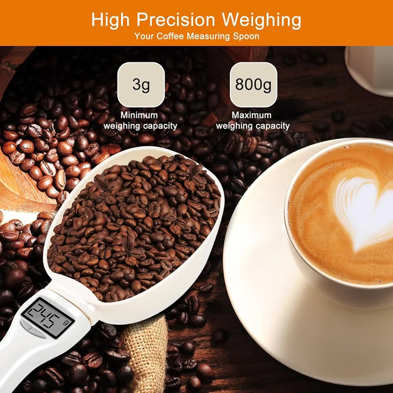 Digital Measuring Spoon – LCD, Adjustable, For Coffee, Baking, and Pet Food