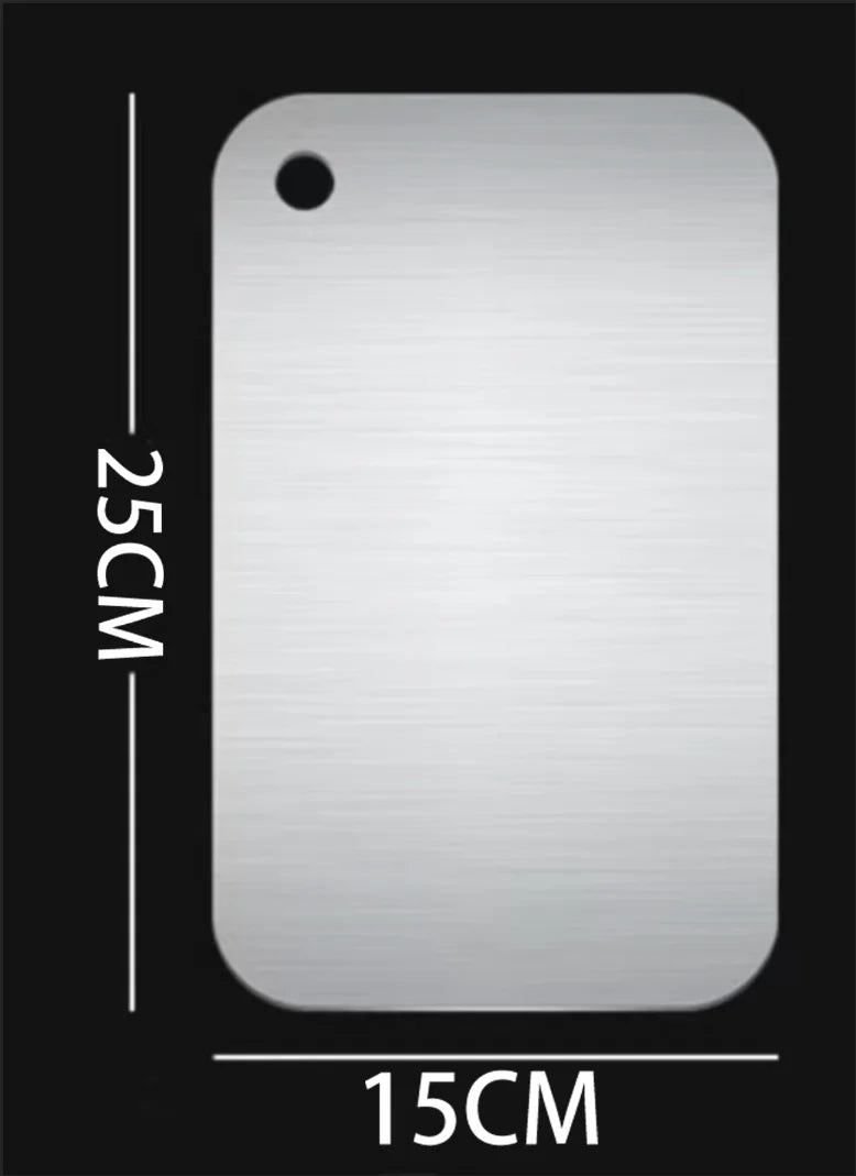 Titanium Stainless Steel Cutting Board – Double-Sided, Food Grade, Thickened