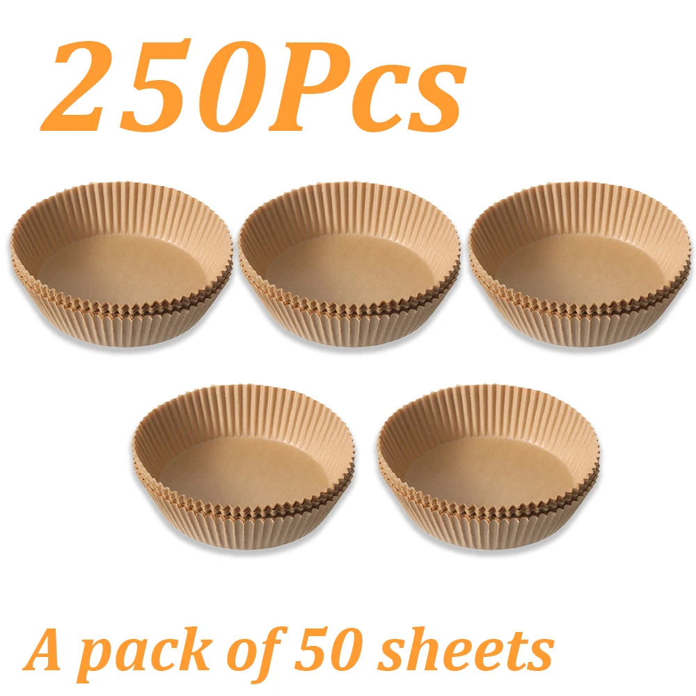Disposable non-stick air fryer baking paper.