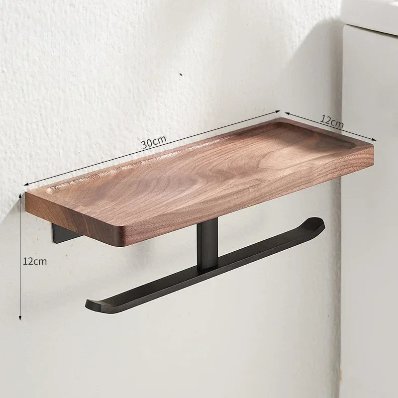 Wood wall paper holder.