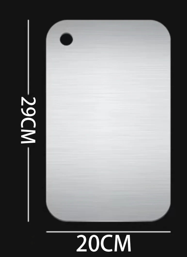 Titanium Stainless Steel Cutting Board – Double-Sided, Food Grade, Thickened