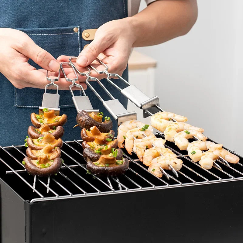 Double Needle BBQ Skewers – Reusable & Durable