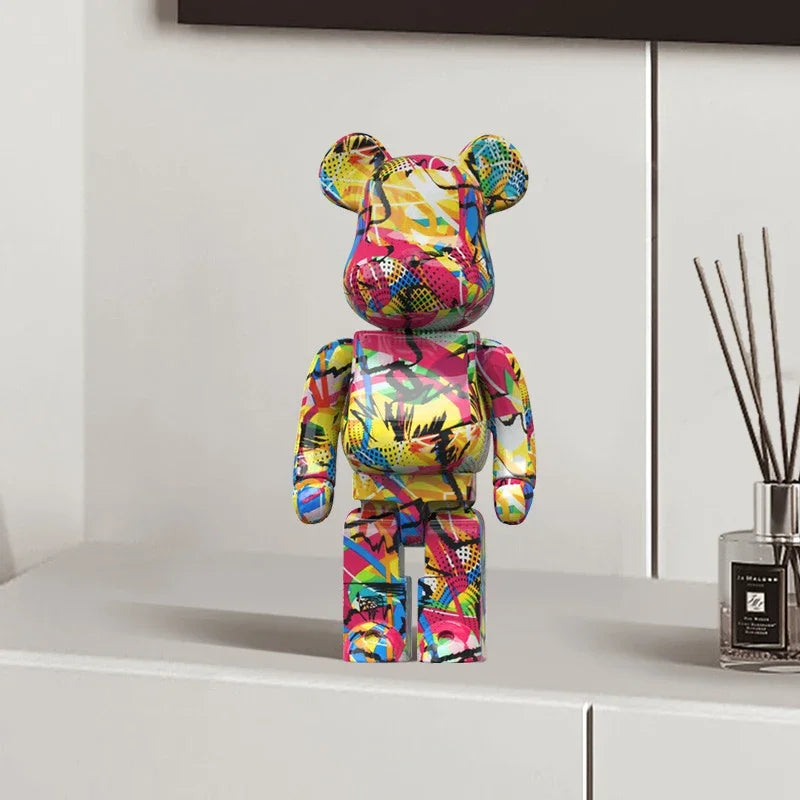27cm Graffiti Bear Figurine Home Decor