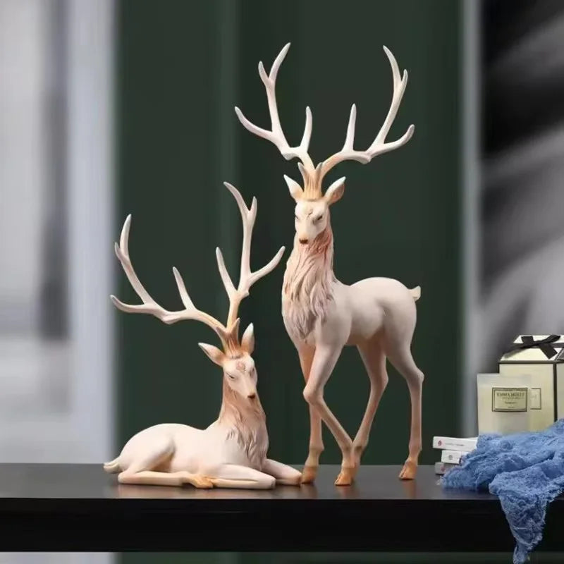 35cm Nordic Deer Resin Statue